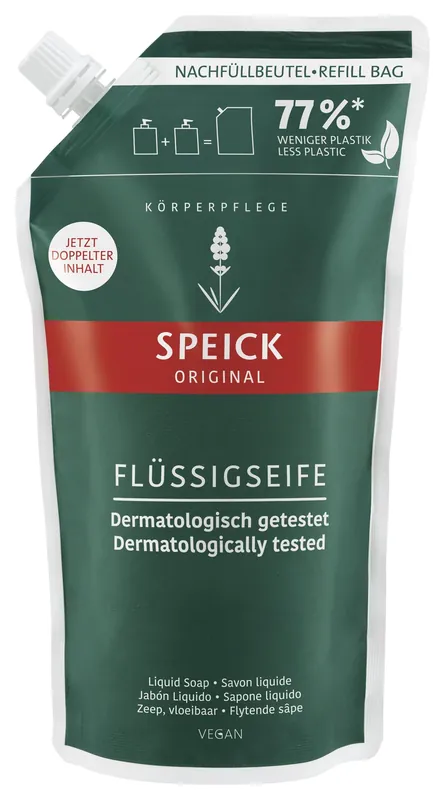 Markenware Speick Original Flüssigseife, Nachfüllbeutel 6 x 600ml