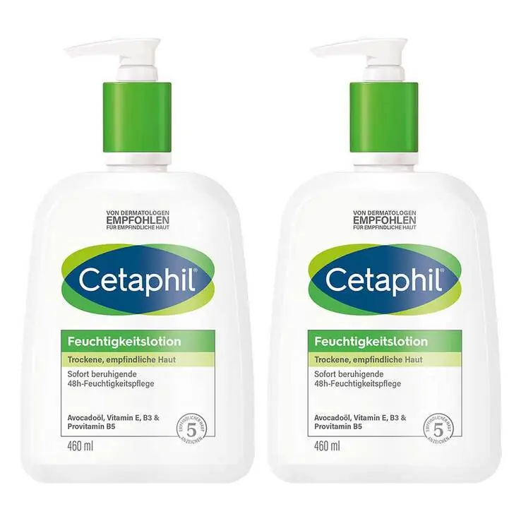 Cetaphil Feuchtigkeitslotion für trockene, empfindliche Haut, 2×460 ml Preisreduziert