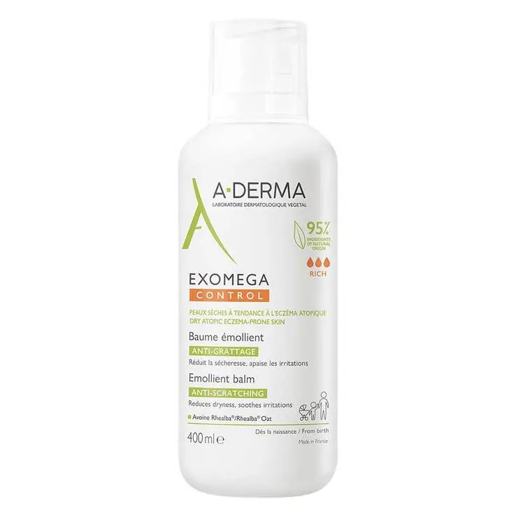 Zertifiziert A-Derma Exomega Control Balsam rückfettend, 400 ml