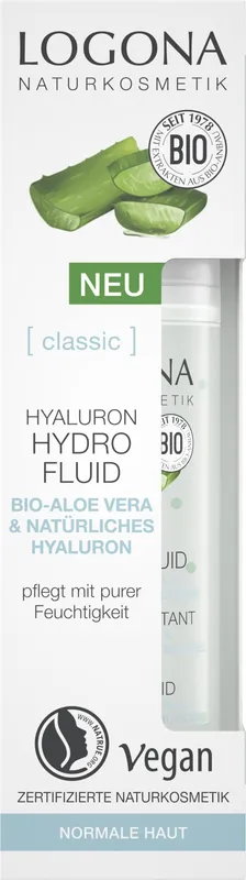 Zertifiziert Logona CLASSIC Hyaluron Hydro Fluid Bio-Aloe Vera & Hyaluronsäure 30ml