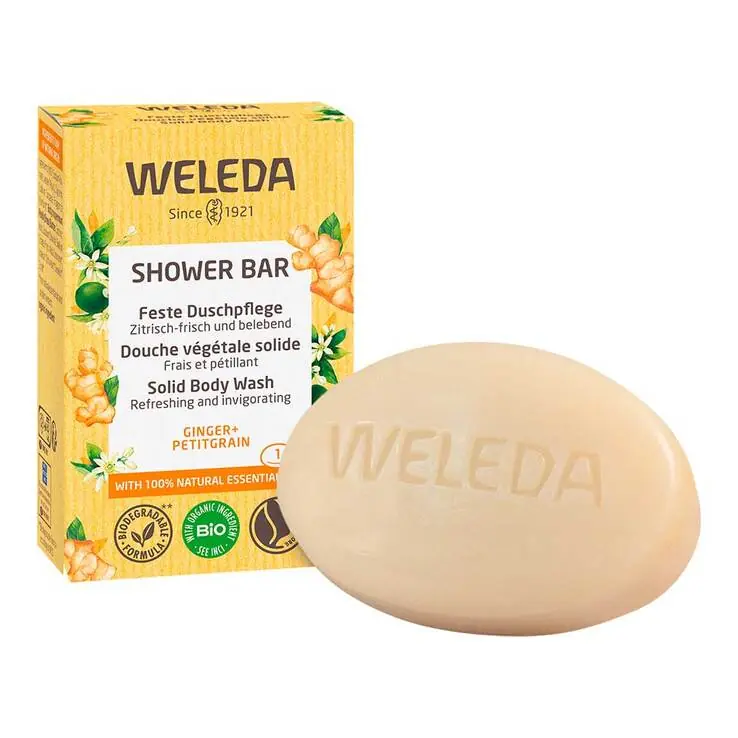 Weleda feste Duschpflege Ginger + Petitgrain, 75 g Ausverkauf