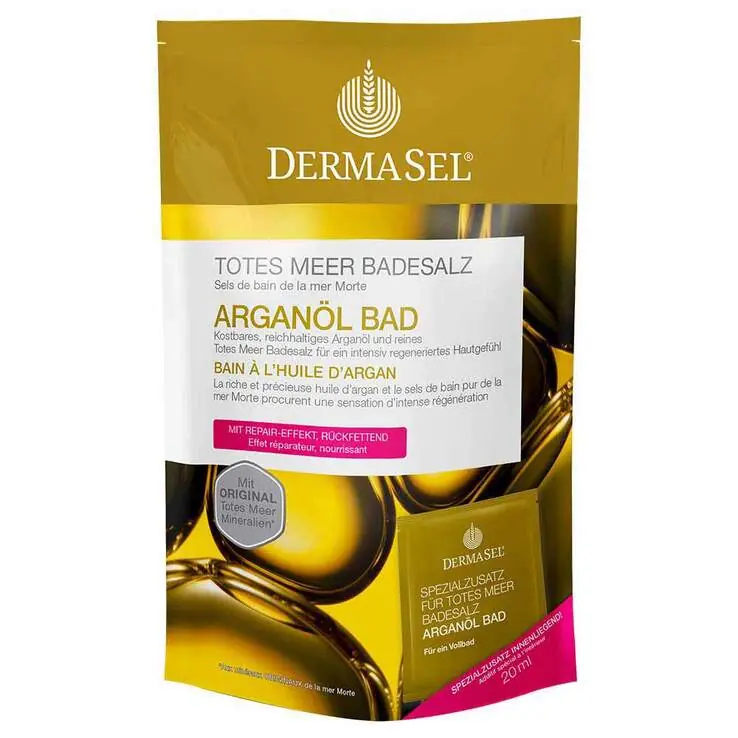 Gratis Versand Dermasel Totes Meer Badesalz Arganöl Bad, 1 P