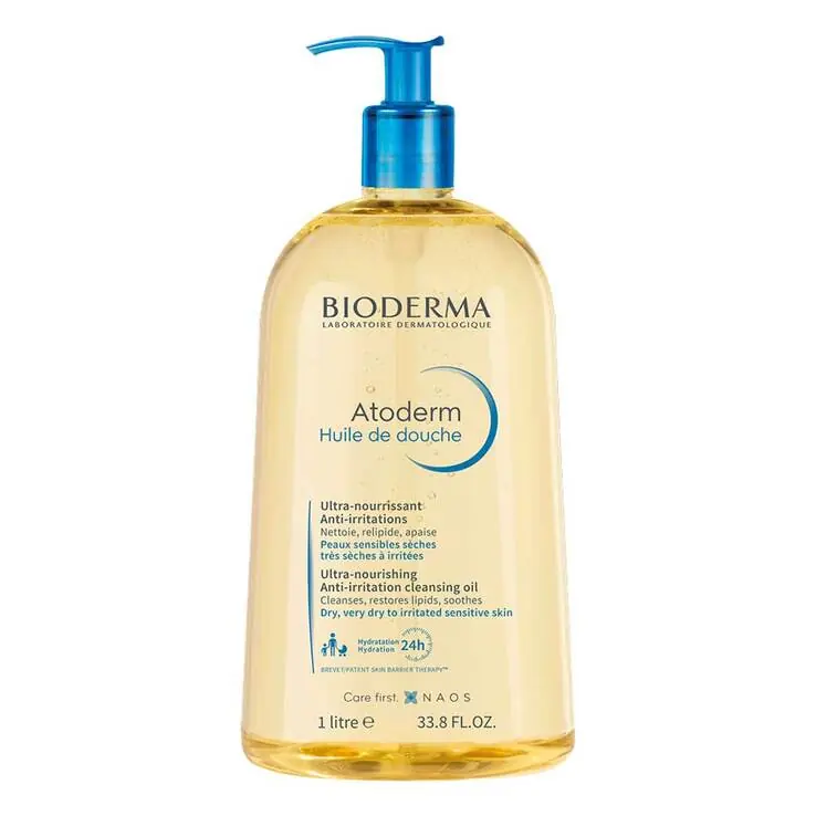 Exklusiv Bioderma Atoderm Huile de Douche für trockene, zu Neurodermitis und Ekzemen neigende Haut, 1 l