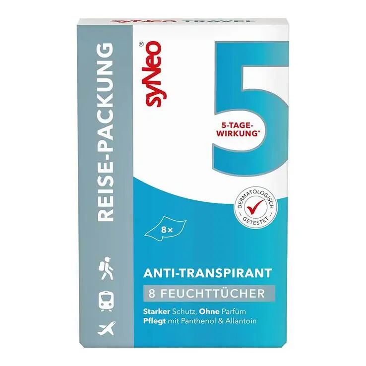 syNeo 5 Antitranspirant Reise-Packung unisex Tücher, 8X2.5 ml Top-Preis