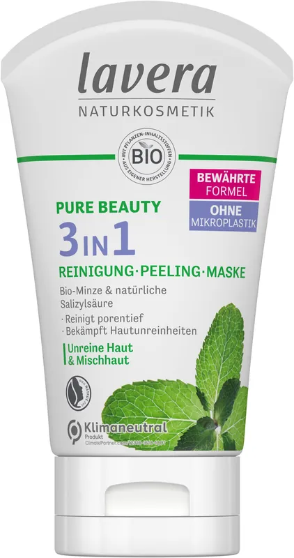 Ab Werk lavera PURE BEAUTY 3in1 Reinigung – Peeling – Maske 125ml
