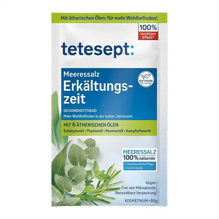 Zertifiziert Tetesept Meeressalz Erkältungszeit, 80 g
