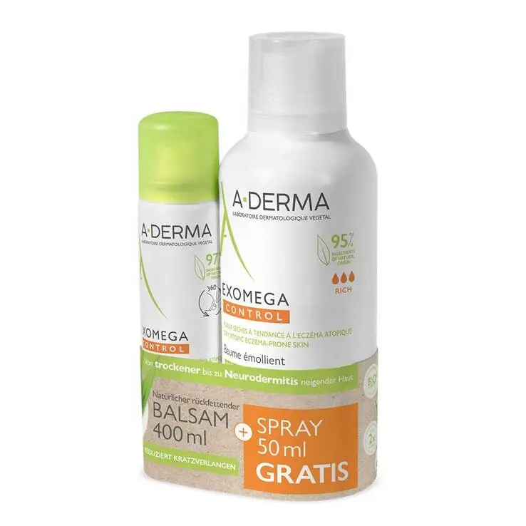 Online Kaufen A-Derma Exomega Control Balsam + Spray Promo-Kit, 1 St