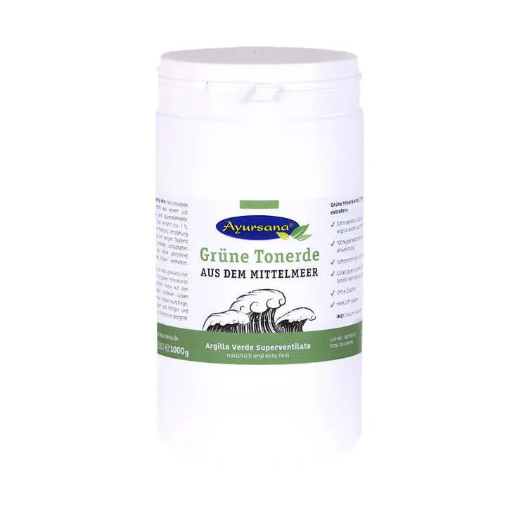 Grüne Tonerde Ayursana Pulver, 1 kg Original