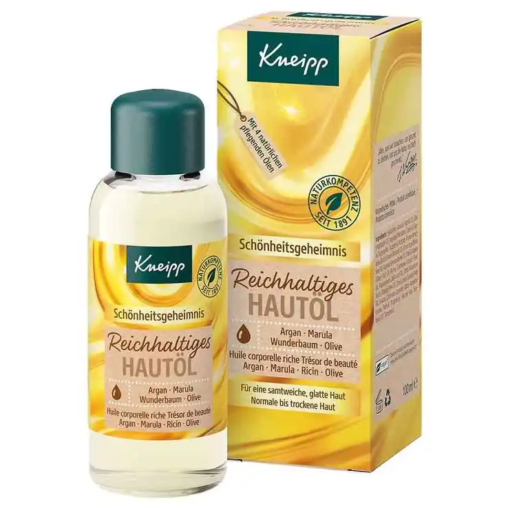 Solange Der Vorrat Reicht Kneipp reichhaltiges Hautöl Schönheitsgeheimnis, 100 ml
