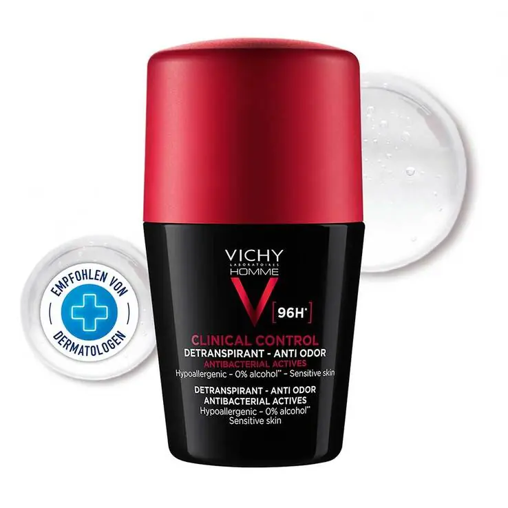 Schneller Versand Vichy Homme Deo Clinical Control 96h Roll-on, 50 ml