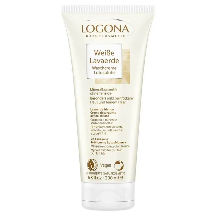 Logona weisse Lavaerde Waschcreme Lotusblüte, 200 ml Echt
