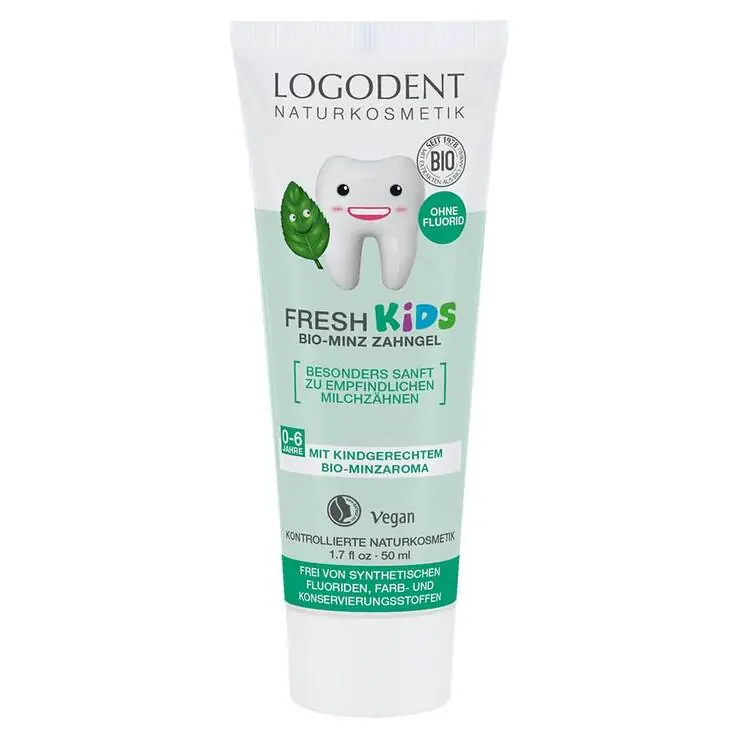 Kostenloser Versand Logodent fresh Kids Bio-Minz Zahngel, 50 ml