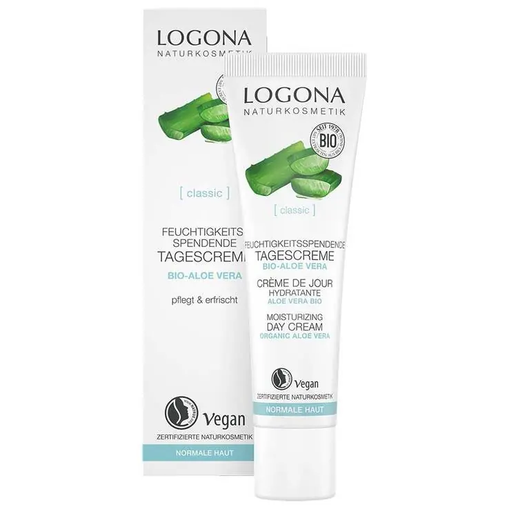Neue Kollektion Logona Classic feuchtigkeitsspendende Tagescreme Bio-Aloe Vera, 30 ml