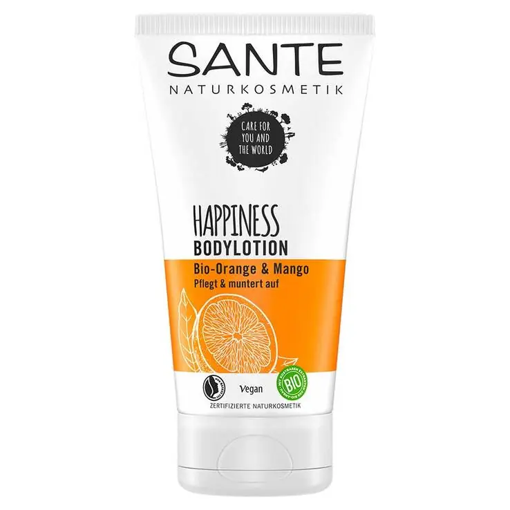 Weltweiter Versand Sante Happiness Bodylotion Bio-Orange & Mango, 150 ml